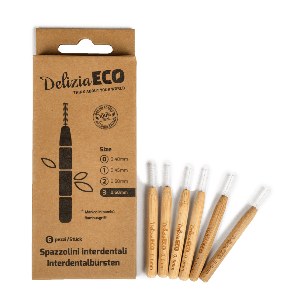 DELIZIA-ECO spazzolino interdentale bambú x6 *?:0,45mm