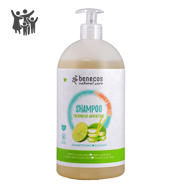 BENECOS natural SHAMPOO lime & aloe vera, FAMILYSIZE