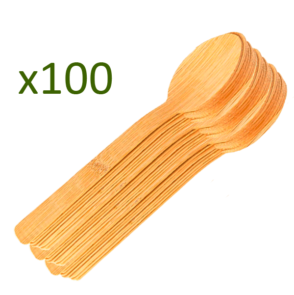 DELIZIA-ECO Cucchiaio bambù x100 pezzi